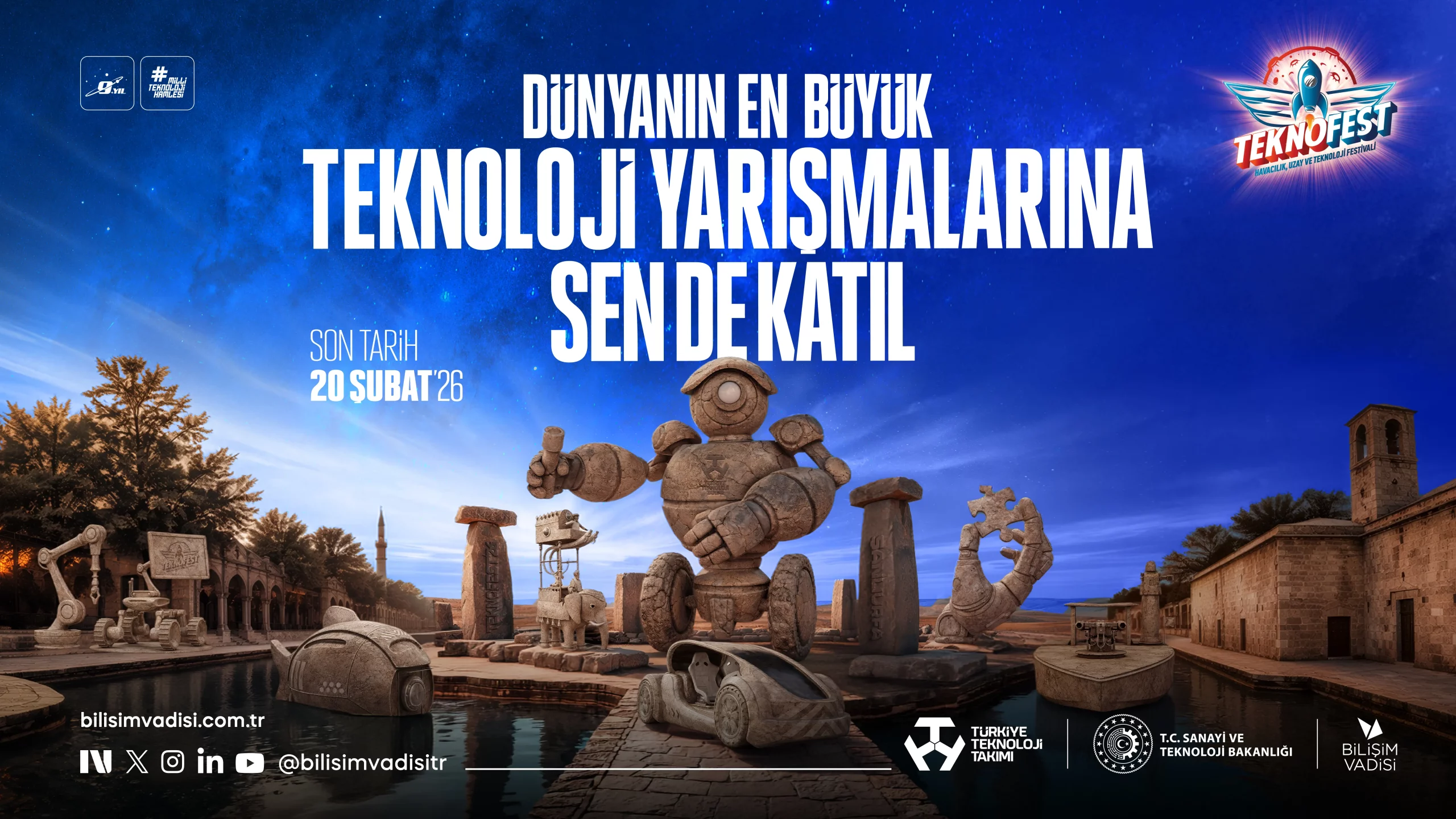 Bilişim Vadisi, TEKNOFEST 2026 Şanlıurfa’da gençlerle buluşuyor.